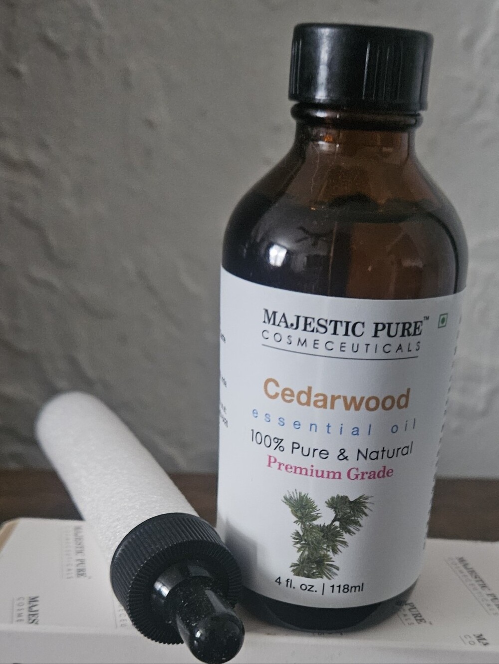 Majestic Pure Cedarwood Essential Oil - 100% Pure & Natural (Brown) (Tested Once